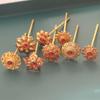 Hohlgeschnitzte Dai-Stil Haarnadel Ethnische Gold-Haargabel Kreativer Thai-Haarstab Haarschmuck