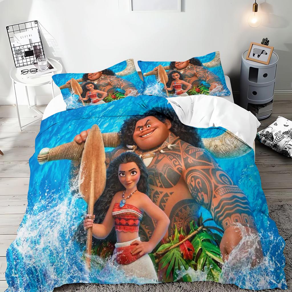 Moana Duvet Cover Set Comforter Bedding 3d Children'S Bedding Set 3-Piece 1 Quilt Cover King Size