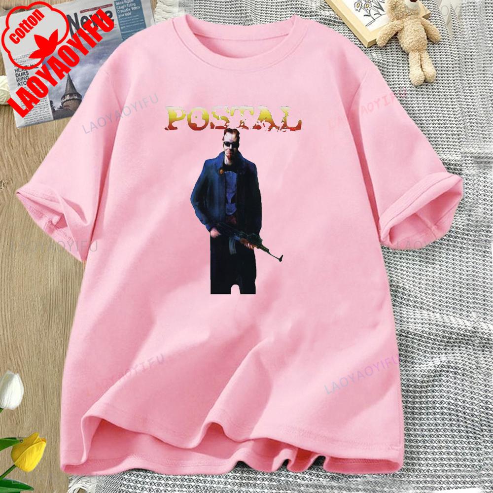

Футболка Postal Dude 2 Alien Run with Scissors Футболка Postal Dude Літня футболка з коротким рукавом Чоловічі та жіночі футболки з особистістю 2XL