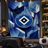 Wall Hanging Tapestry Hamburger SV Football Print Cloth for Living Room Bedroom Home Decor