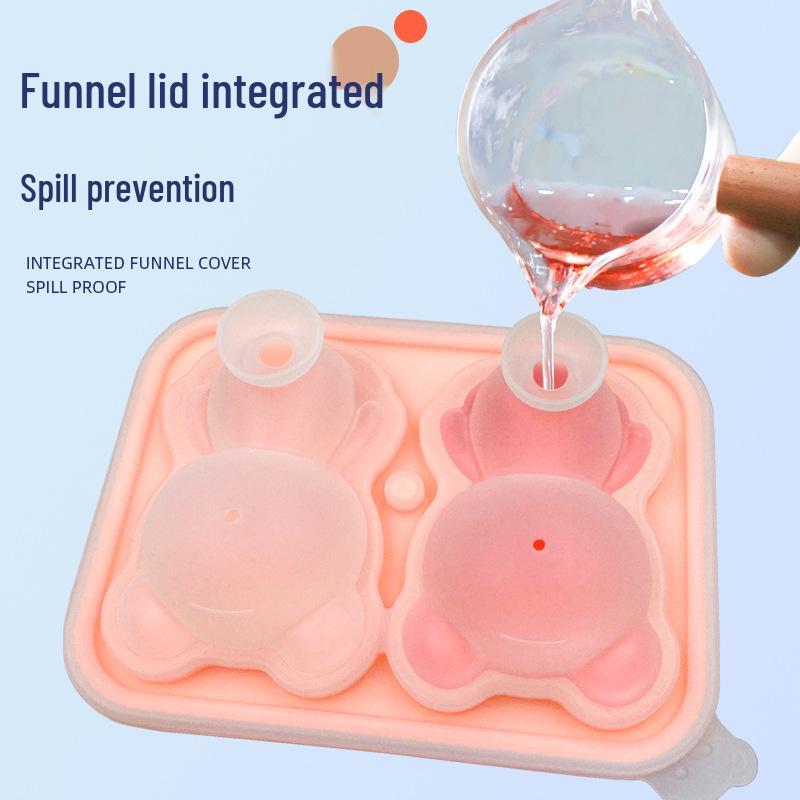 Bear Silicone Ice Cube Tray & Popsicle Mold - Cartoon Ice Ball & Ice Cream Maker