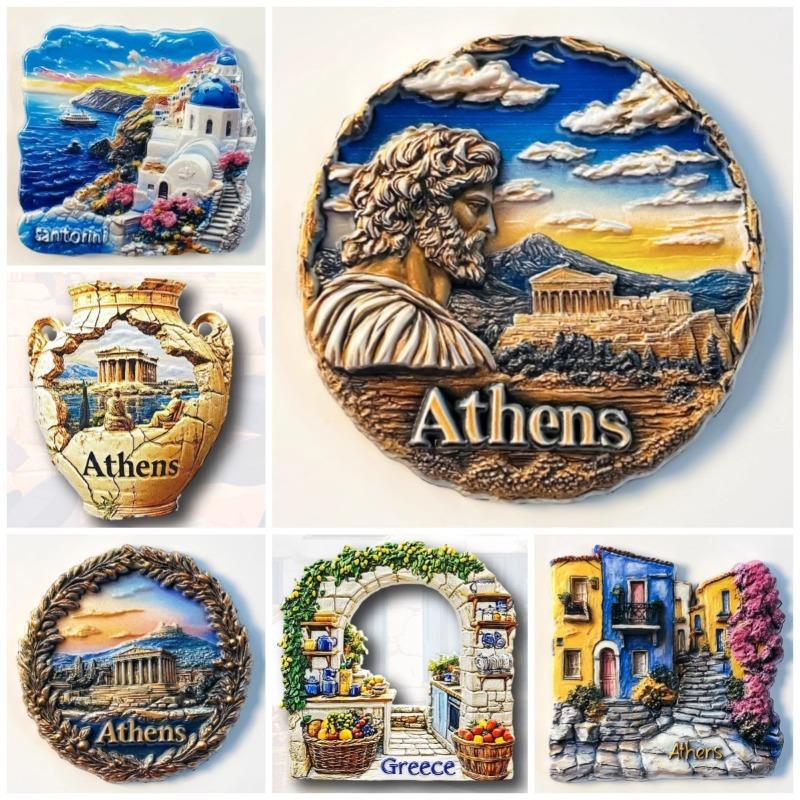 Griechenland Souvenirs Athen Parthenon Tempel Santorini Kühlschrankmagnete Heimdekoration Hochzeitsgeschenke Zeus Kühlschrankaufkleber