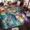Colorful Deer Abstract Art Pattern Carpet for Home Decoration, 3D Style Suitable for use as an anti-slip for living room bedroom sofas