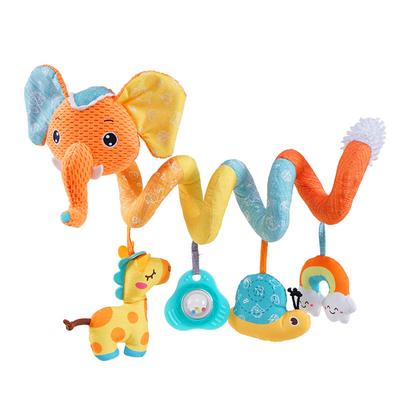 Juguetes para asiento de coche, cochecito de bebé con elefante de colores, espiral elástica, juguetes colgantes para cuna, juguetes sensoriales para recién nacidos, regalos