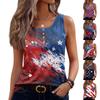 Square Collar Tank Top Women Print Tank Tee Casual Loose Fit Sleeveless Shirt