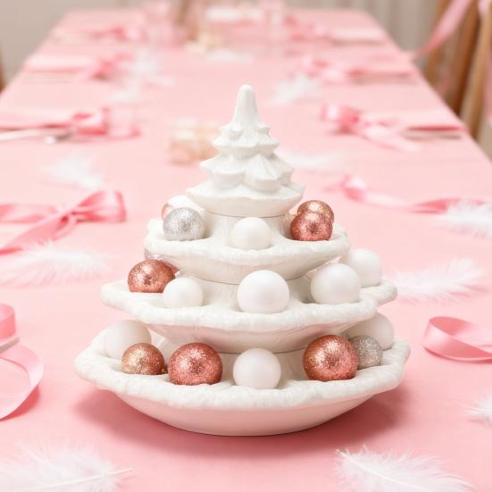 Декоративна тарілка для фаршированих яєць у формі різдвяної ялинки, зелена смола, багаторазовий святковий тримач для яєць для фаршированих яєць, святкова центральна прикраса