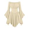 Abito casual da donna alla moda, monospalla, a maniche lunghe, colorato