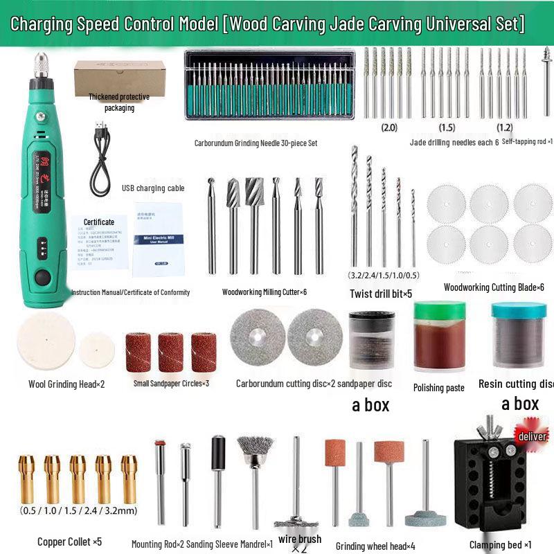 Mini Handheld Electric Grinder: Wood Carving, Jade Polishing, and Engraving Tool
