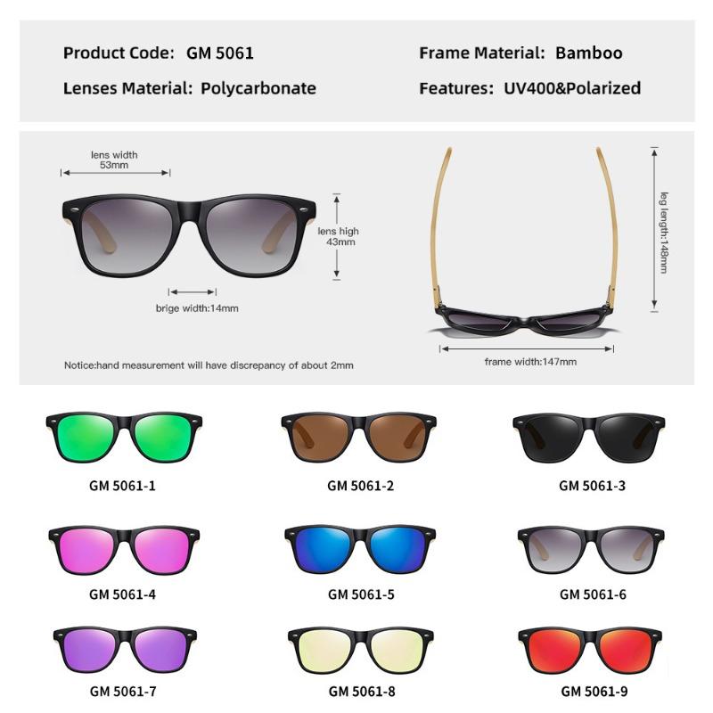 New Classic Polarized Men Wooden Sunglasses Wood Bamboo Fashion Square Driving Sun Glasses Women UV400 Protection Gafas De Sol