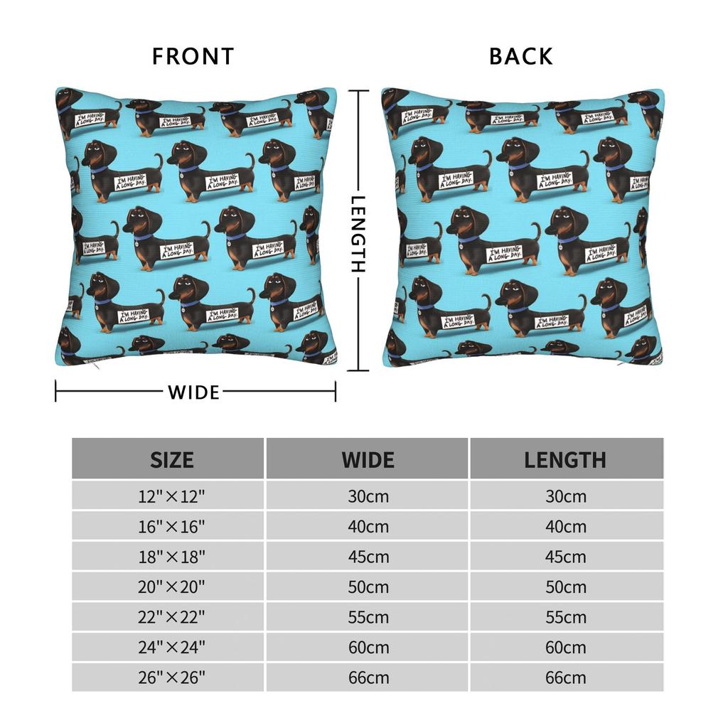 Dachshund Dog Funny Pupy Pillowcases  Cute Funny Pillow Case For Sofa Couch Bed Living Room Comfy Pillow Cover