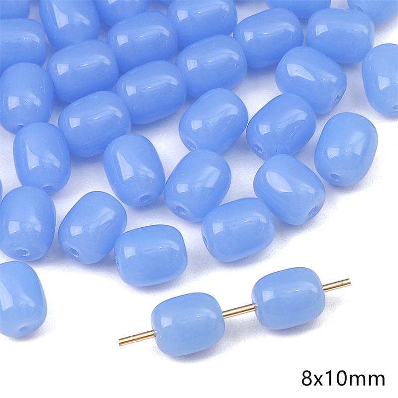 20pcs Blue Color Crystal Glass Loose Space Beads for Bracelet Necklace DIY Jewelry Craft Making Beads