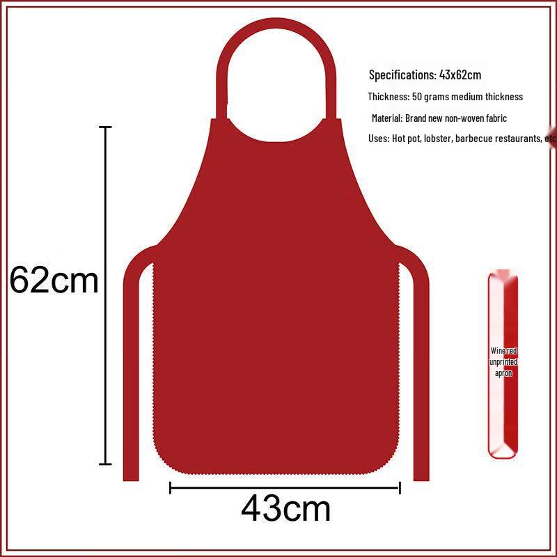 JIAQILI Disposable Non-Woven Aprons, 100 Pcs