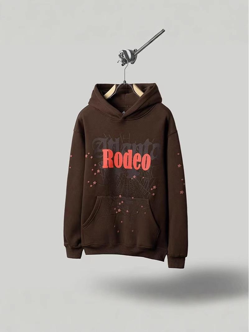 Худи Travis Scott Days Before Rodeo FW24 с паутиной L коричневый