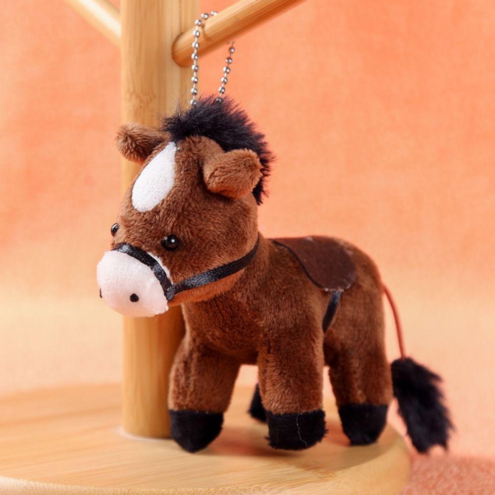 Pendant Stuffed Animal Horse 12cm Plush Horse Cute Bag Charm  Charm