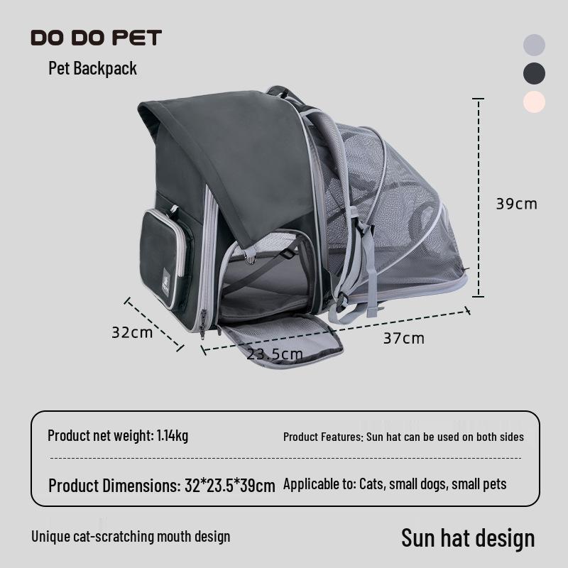 DODOPET Expandable Lightweight Pet Travel Backpack for Cats and Puppies