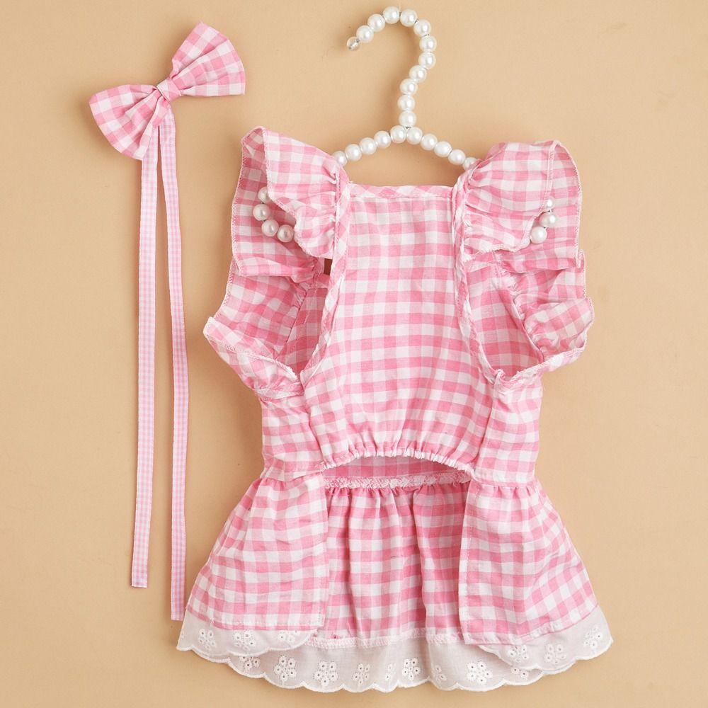 British Style Pet Flying Sleeves Skirt Sweet Puppy Fairy Skirt Pet Costume  Birthday Party