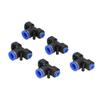 10 Stück Pneumatikverbinder Kunststoff Luftschlauch T-Stück Push-to-Connect T-Stück PEG6?12?6