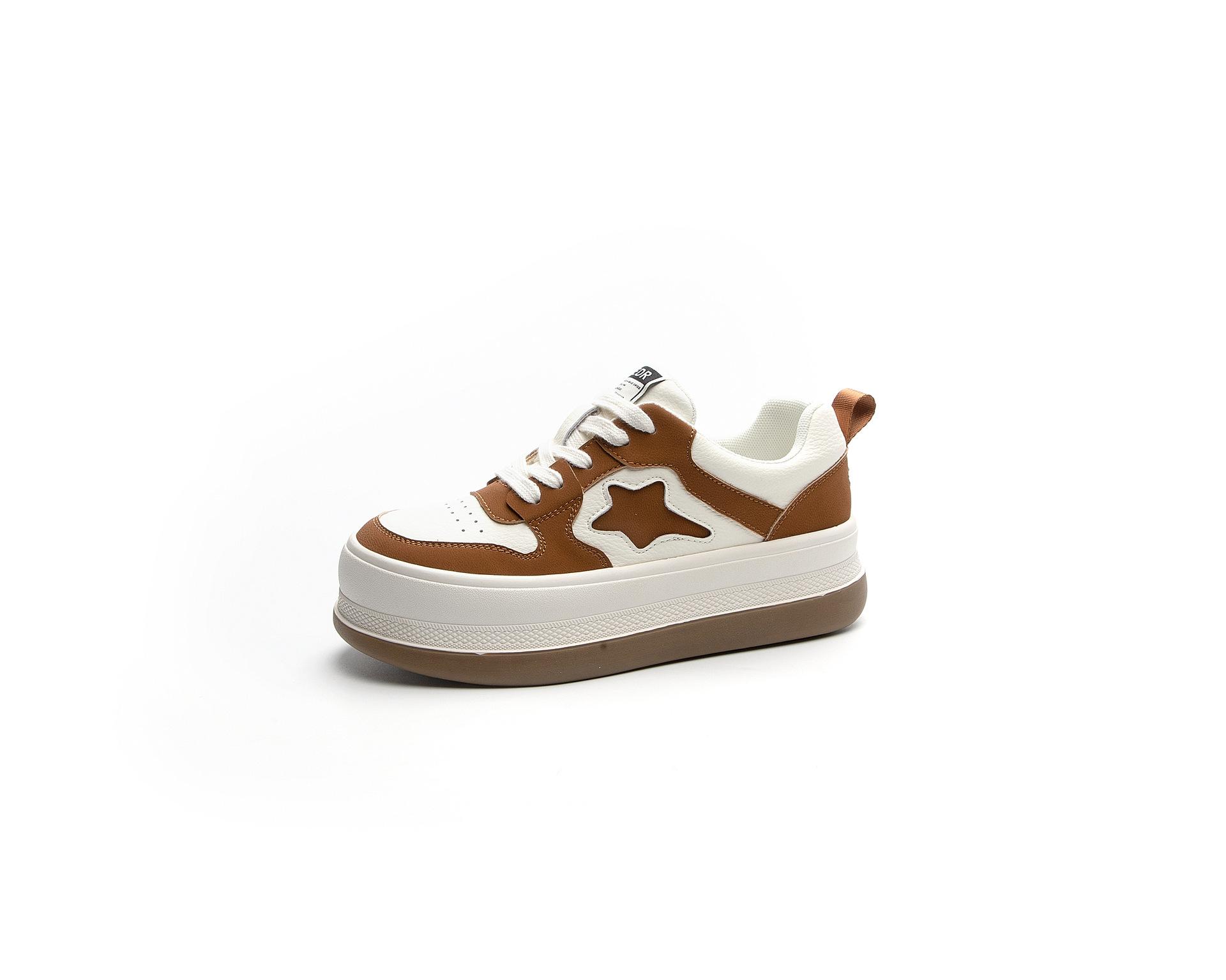 

Кожаные повседневные туфли All-in-one с круглым носком для женщин, осенняя женская обувь большого размера 40 хаки