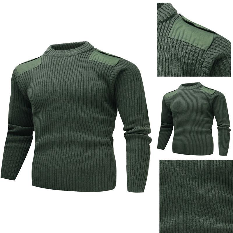 Men's Winter Breathable Sports Sweater Youth Pullover Round Neck Straight Tops