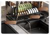 Multi-layer Kitchen Sink and Counter Dish Rack and Draining Shelf