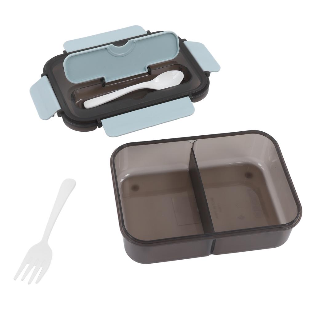 2 Compartments Bento Boxes 1100ml Large Capacity Bento Lunch Box for Student Workers Home School