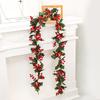 Red Berry Christmas Vine Decoration with Simulated Leaves
