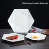 Hexagonal Ceramic Stir-Fry Plate for Home and Commercial Use