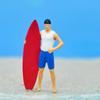 1/64 Miniature Surfing Figure Figurine Desk Decoration Photography Props Collection Tiny