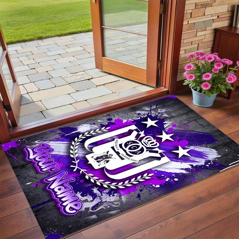 Crystal Velvet Rug Custom Name Text, Soft Non Slip Floor Mat Home DecorAnderlecht FC
