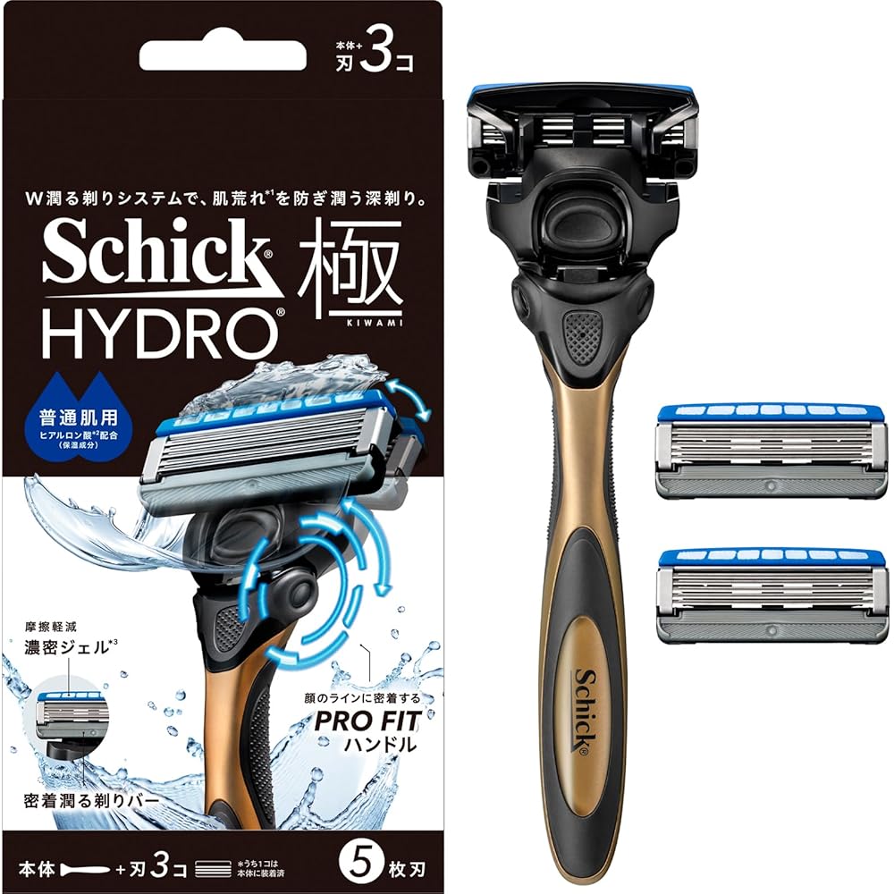 Schick Hydro 5 Sensitive Razor Holder with 3 Blades for Men, Designed for Normal Skin