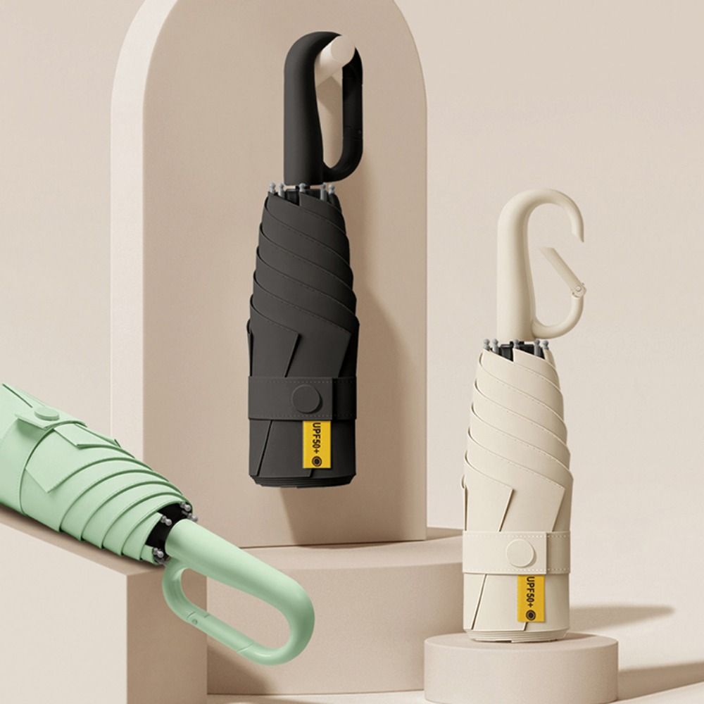 Portable Buckle Mini Umbrella Folding UV Protection Umbrella New Sunshade Umbrella  Outdoor Travel