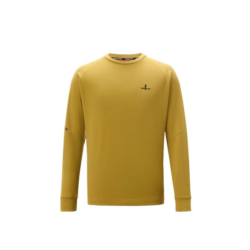 Biyin Lefen Men s Double-Knit Round Neck Long-Sleeve T-Shirt M