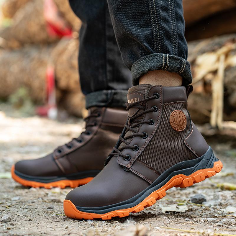 

Men Safety Shoes Steel Toe Sneaker Sport Slip Resistant Work Safety Boots Puncture Proof Work Shoes Anti-smash Industrial Shoes 40 хаки