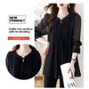 2026 Spring and Autumn New Large Size Tummy-Covering Slimming Top with Stylish Design, Chiffon Long-Sleeve Women's Top