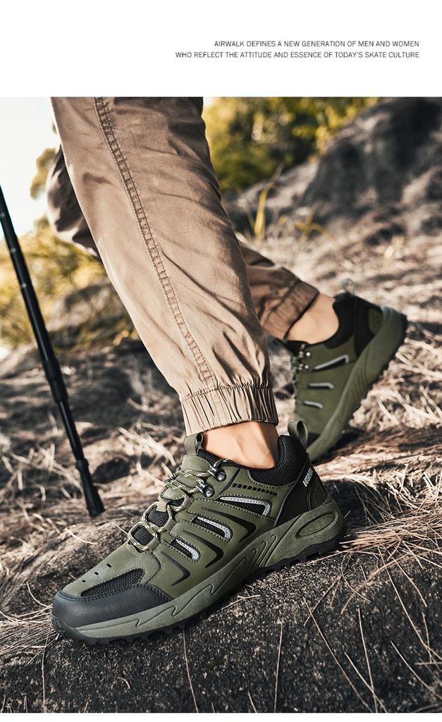 2025 Men's Non-Slip Hiking Shoes - Outdoor Mountaineering & Camping, Thick Sole, Breathable, Casual, Large Sizes