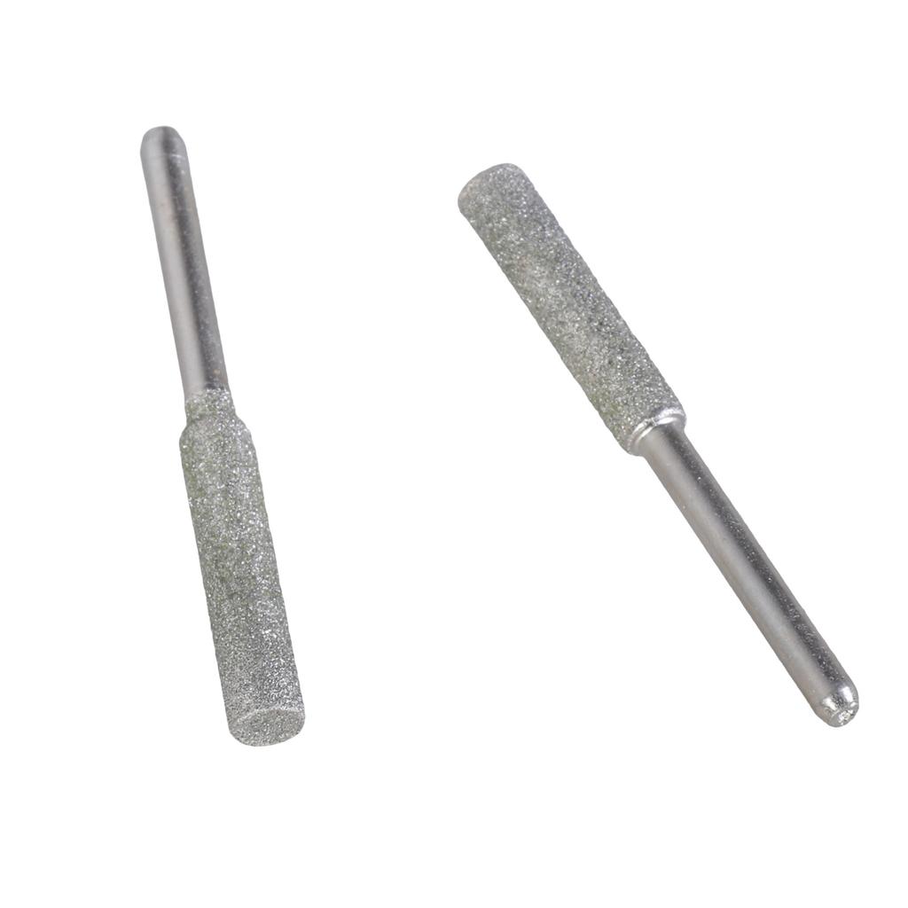 2pcs Emery Chainsaw Sharpener Bit High Hardness Grinding Stone File for Efficient Chain Maintenance Enhances Durability