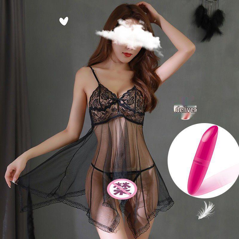 Lenjerie de corp fermecătoare cu bretele din dantelă: Pijamale cu deschidere ușoară, fără zona intimă, pentru femei