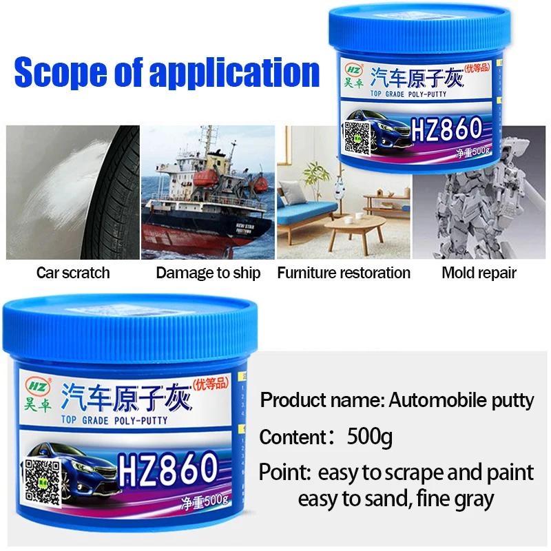 500g Auto Car Body Repair Putty Scratch Filler Painting Assistant Smooth Repair Tool Quick-drying Paint Care Auto Accessories