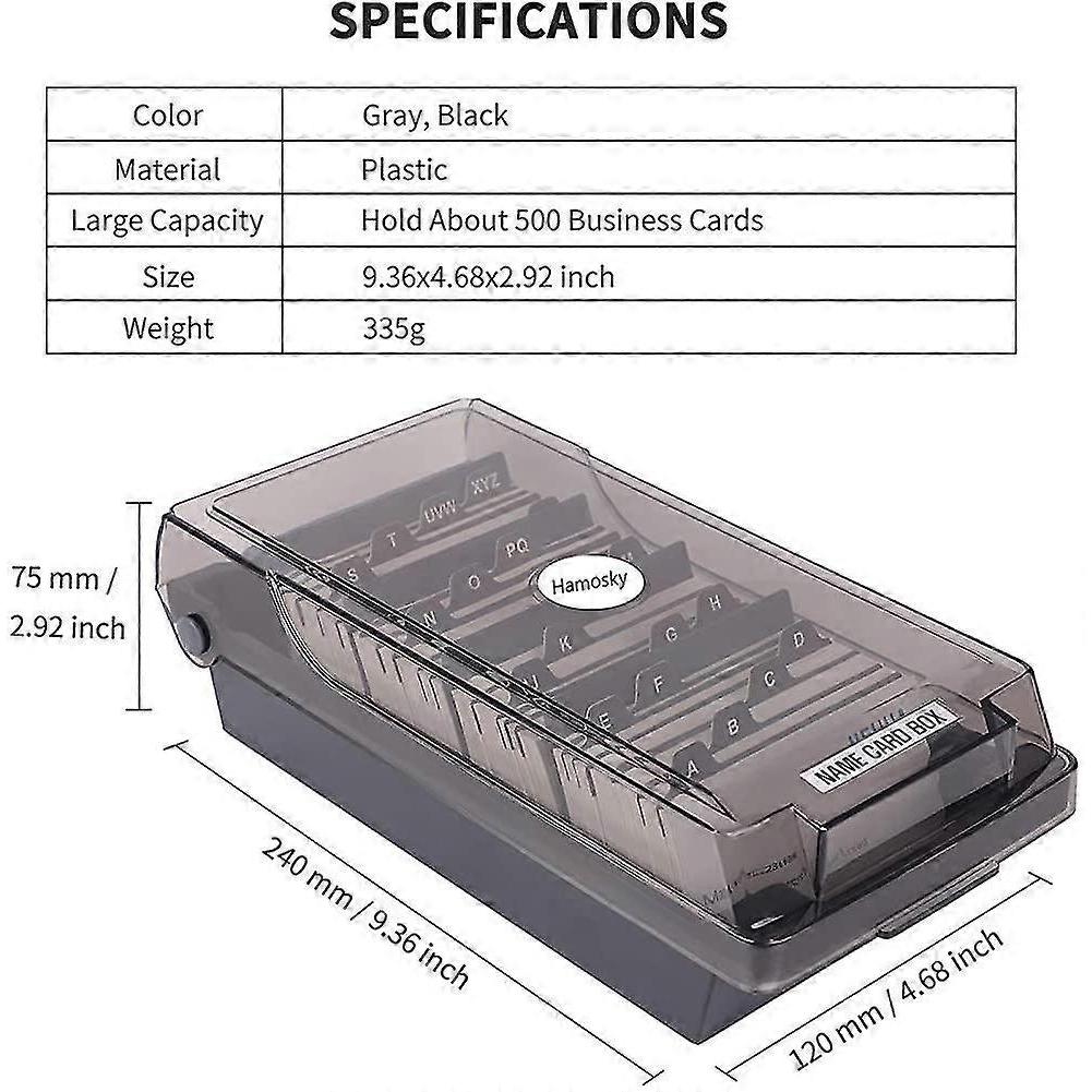 Business Card Organizer With Dividers And Tabs (for 500 Cards)