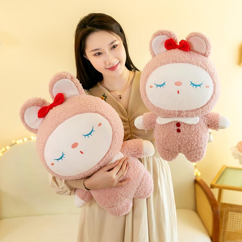 Cute Healing Rabbit Doll Expression Little Rabbit Plush Toy Sleeping Doll Children's Pillow Gift Girl