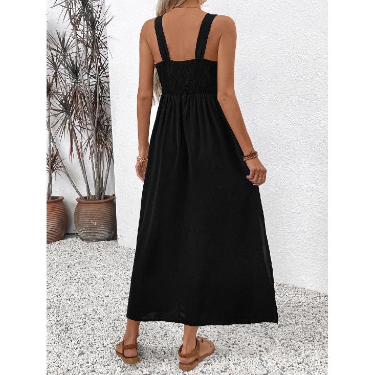 New Women'S Clothing Daily Temperament Elegant Casual Pure Desire Sexy Printed Jumpsuit Long Skirt Light Dress High-End Party Dress