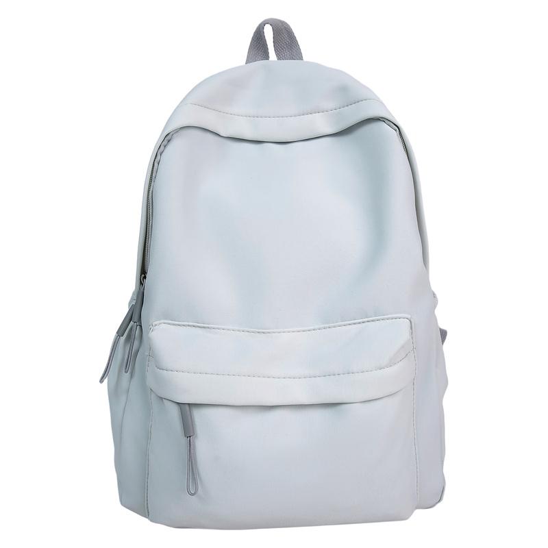 Solid Color Backpack Large Capacity Student School Bag College Style Backpack