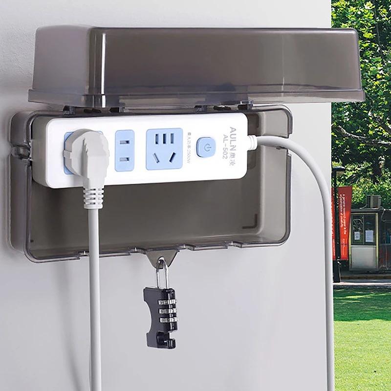 1 Pz Scatola Impermeabile per Gestione Cavi Elettrici da Esterno Scatola per Spine Antipioggia Resistente agli Agenti Atmosferici per Pannello di Cablaggio