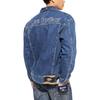 Button-Down Long Sleeve Denim Jacket Men Jackets Dark-Blue LMT0063115FF00F-A03909
