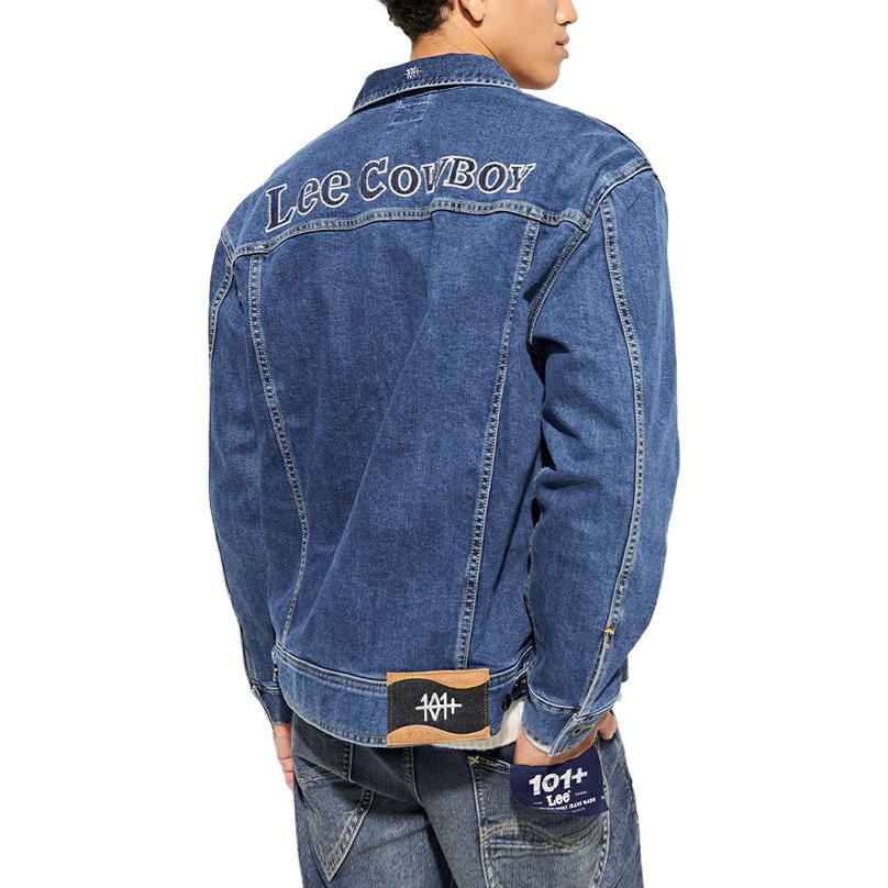 Button-Down Long Sleeve Denim Jacket Men Jackets Dark-Blue LMT0063115FF00F-A03909