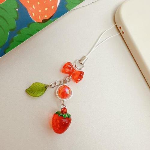 Fashion Pearl Love Bow Beaded Phone Chain Lanyard Jewelry for Women Sweet Five Pointed Star Non Slip Phone Case Rope Accessories