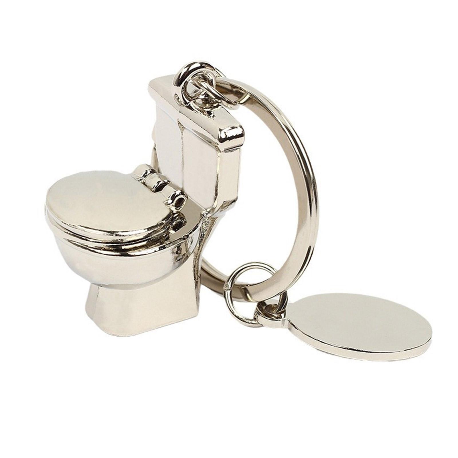 

2 шт. металлический брелок в форме маленького унитаза брелок для ключей брелок украшения аксессуары для мужчин и женщин сумка Шарм