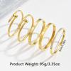Gold and Stainless Steel Bracelet Set with Diamond-Studded Nails, Star Accents, and Four-Leaf Clover Bangles.