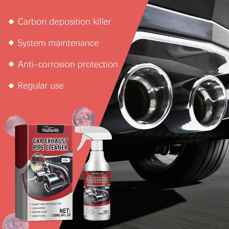 Exhaust Pipe Rust Remover 120ml Heavy Duty Degreaser Spray for Car and Motorcycle Exhaust System Cleaning