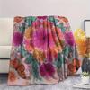Flower Butterfly  Print Flannel Blanket, High quality Comfortable for All Seasons, Home Decor, Warmth and Comfort
